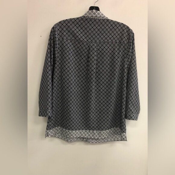 SUNG BY ALFRED SUNG BLOSE WHITH BUTTONS DOWN in size large - Picture 2 of 6